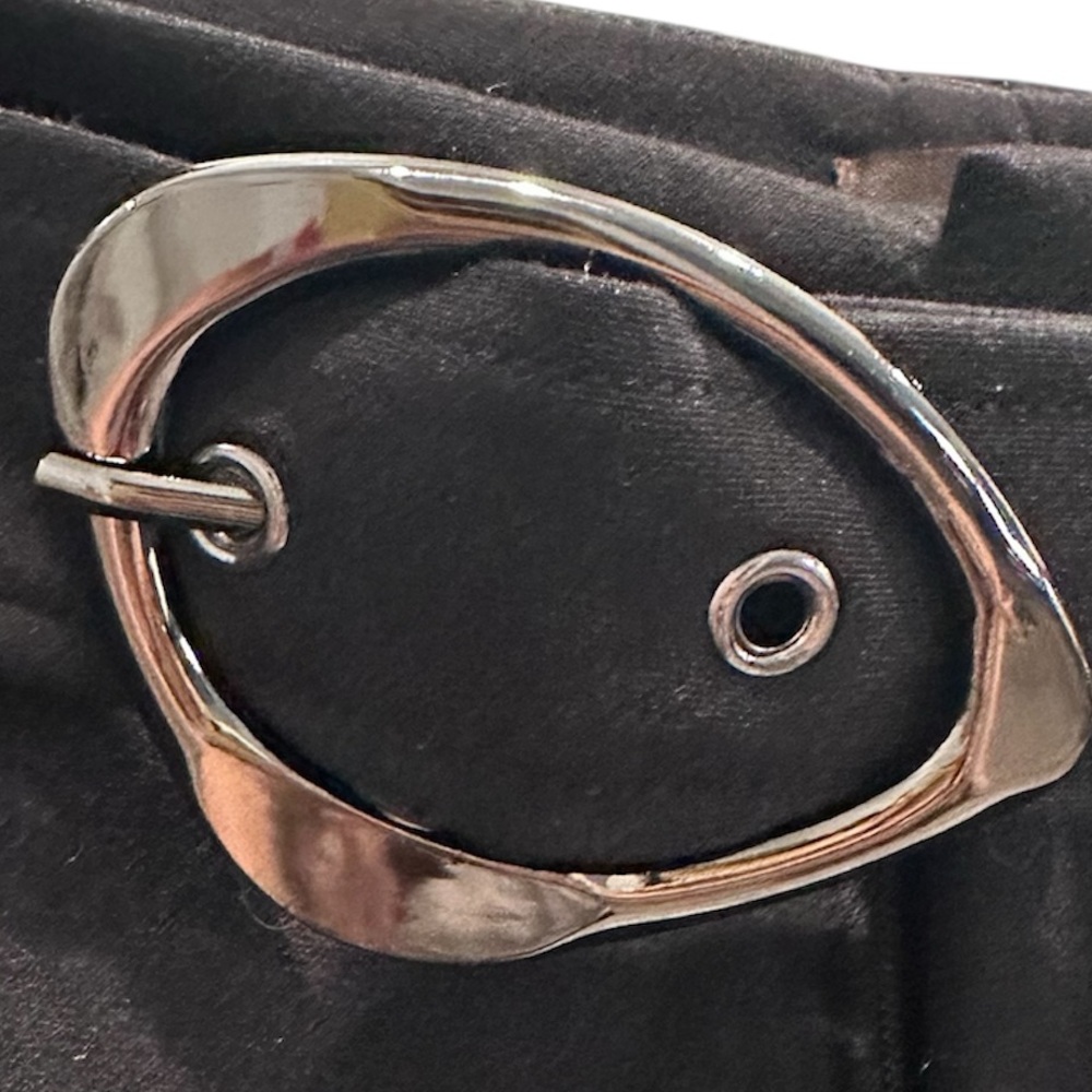 Crosby Black Metropolitan Belted Culotte Pants with Unique Silver Buckle Size 10 - Picture 4 of 9